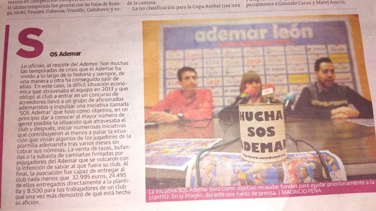 Hoy en <a href="/LNCdeportes/">La Nueva Crónica | Deportes</a> recuerdan lo que fuimos capaces de hacer cuando todo pendía de un hilo. #Ademar #SiempreContigo