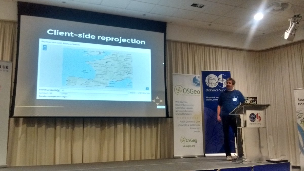 mixedbredie's tweet image. Wizardry. #openlayers3 client side reprojection. @ThomasG77 shows us how. #FOSS4GUK