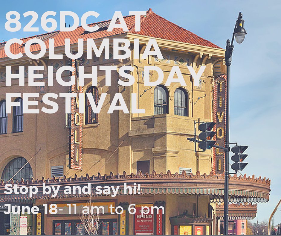 826DC's tweet photo. Stop by and say hi at Columbia Heights Day Festival on June 18th! #CoHiDay2016
https://t.co/MBxUW9XnCM https://t.co/sIaHnv9MP9