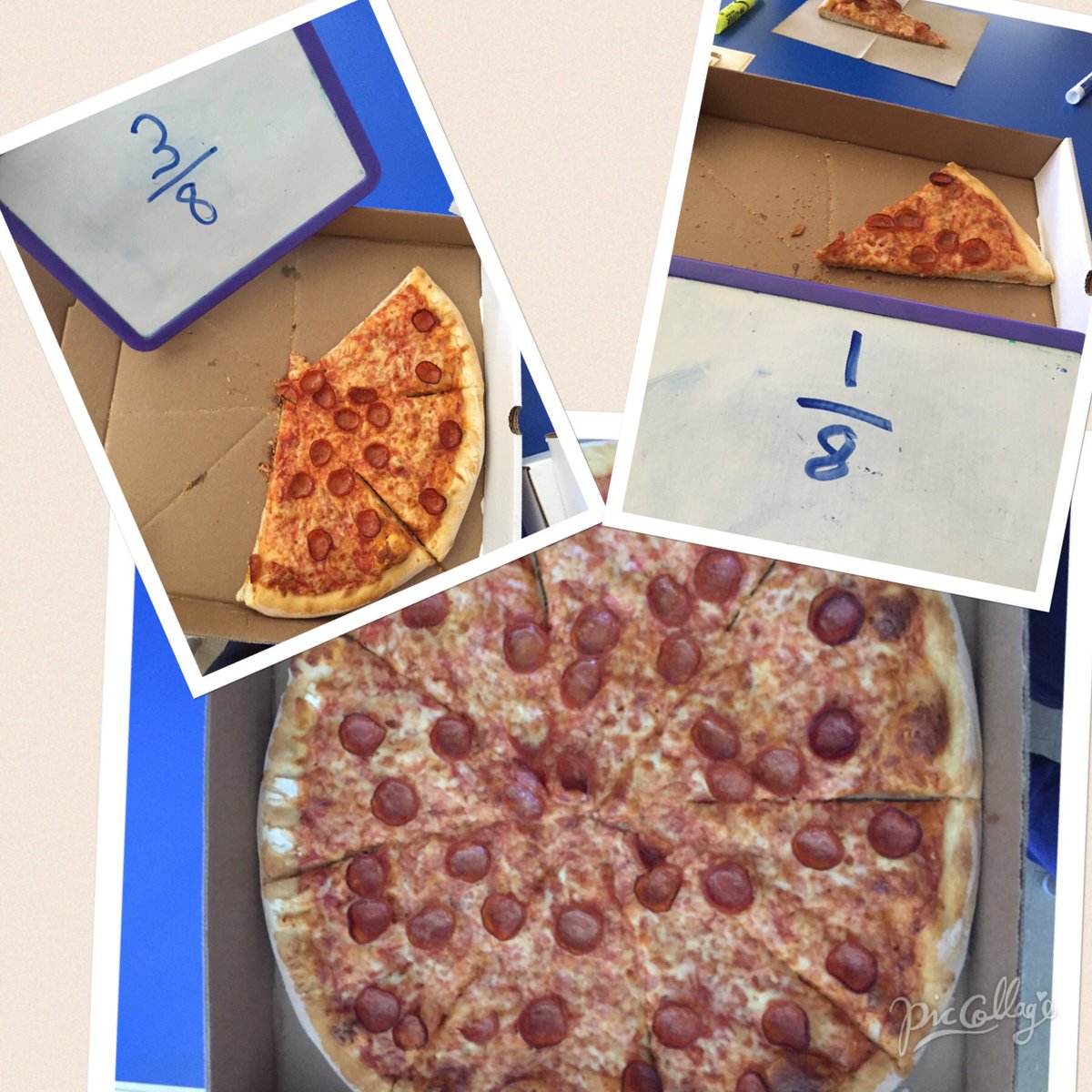 ms_fantin's tweet image. Pizza day @McGIVNEYSCHOOL  .. Write the fraction before getting your pizza 🍕🍕😊😊 #makingmathreal