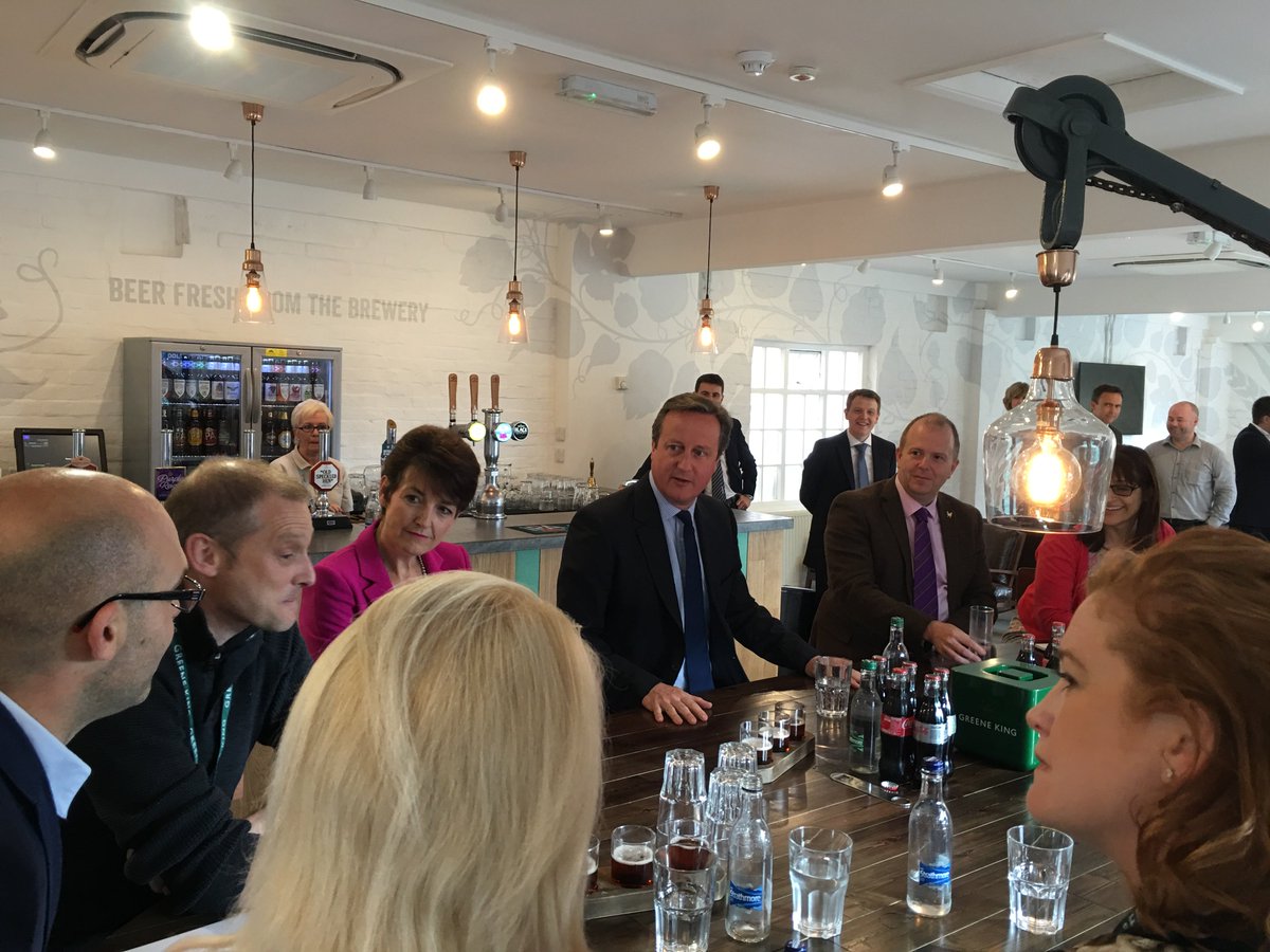 Great meeting with <a href="/David_Cameron/">David Cameron</a> at <a href="/greeneking/">Greene King</a> in Bury St Edmunds about why a vote to remain is essential... (1/2)