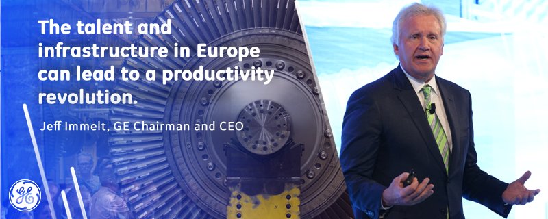 GE Chairman and CEO, @JeffImmelt, wants Europe to take advantage of this digital industrial opportunity. #MMEurope16