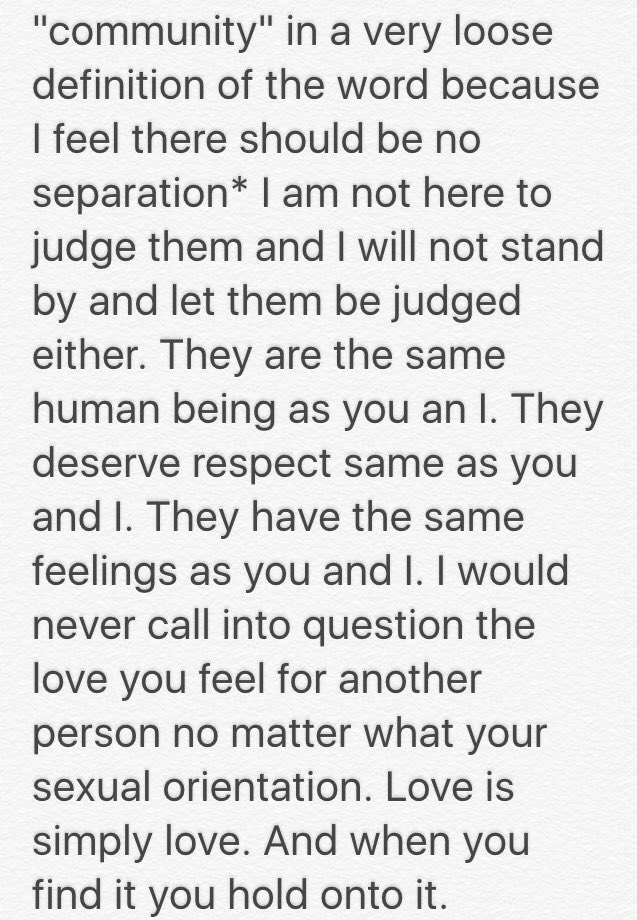 AwwJamIt's tweet photo. Simply stating my opinion. #LoveIsLove #LoveWins  @1991sammie https://t.co/JT3ivfJYuQ