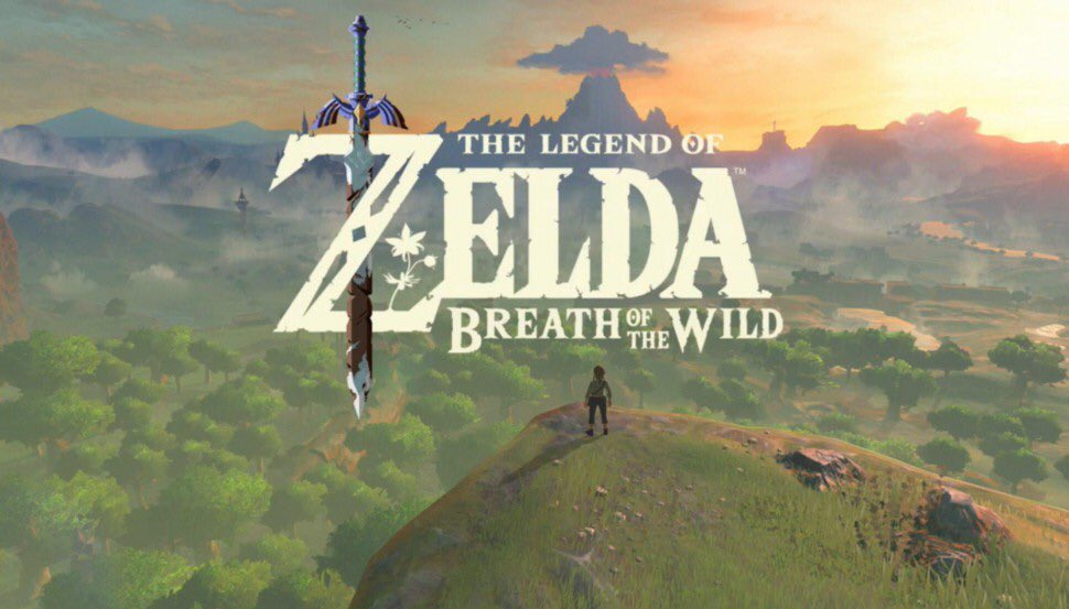 NinWire's tweet image. Side by side comparison of the English and Japanese logo from The Legend of Zelda: Breath of the Wild.