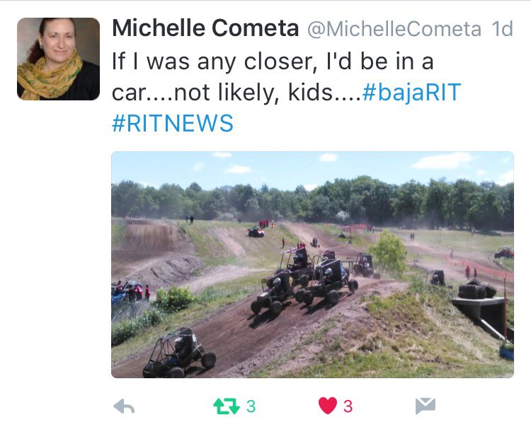 RITEngTech's tweet photo. Not only did @MichelleCometa provide the #best coverage of #BajaRIT but the best #tweet of the event in our opinion! https://t.co/491DjkplHy