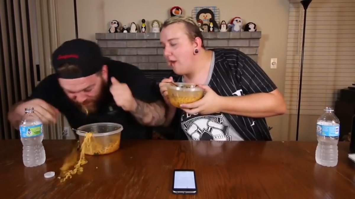 DickeyDinesShow's tweet photo. Watch Tony of @RestReposeBand face off against @DickeyAoe in this spicy hot noodle challenge. Up on our channel now! https://t.co/mula3ZoSwP