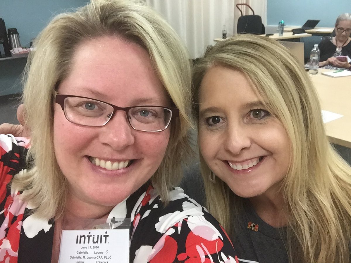 Finally met <a href="/jazfun/">Jan Haugo</a> here at Intuit! #IntuitLovesAccts ❤️❤️❤️❤️ she's the bomb bookkeeper in Phoenix!