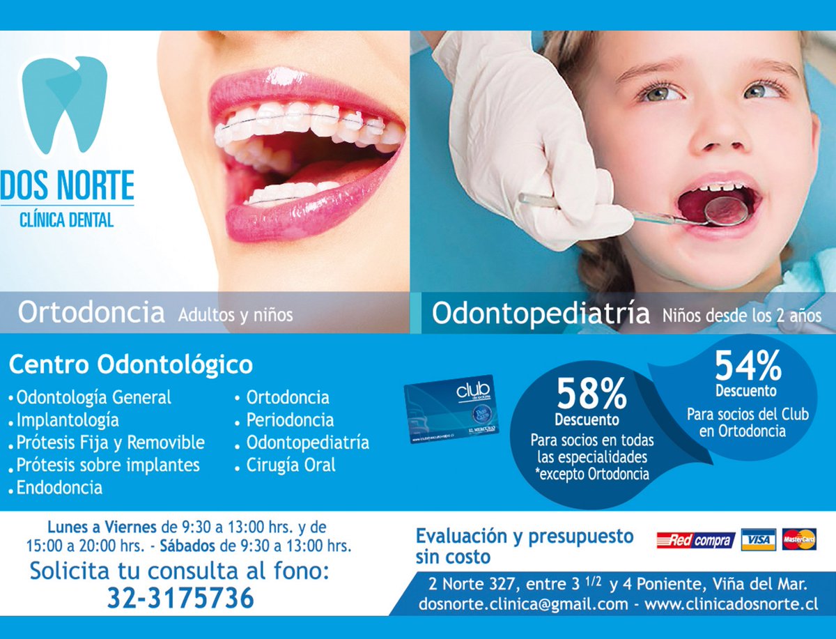 ClubLectoresMV's tweet image. Excelentes descuentos trae Clínica Dental Dos Norte para soci@s del Club durante todo Junio