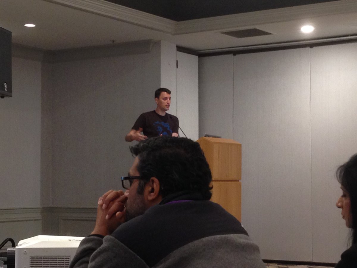 ronsv's tweet photo. Day2 @SNIA #DSICon16 Cinder pres w/ @SeanTMcGinnis & Swift pres w/ @notmyname < #OpenStack reaching storage industry https://t.co/SoBrdAU9pw