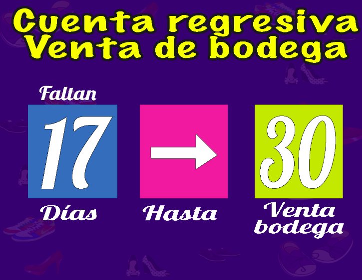 Calzados_Roble's tweet photo. Muy buenas tardes ya falta muy poco para la gran venta de bodega en ñuñoa este todos atentos!!! https://t.co/stYCo4pLnP