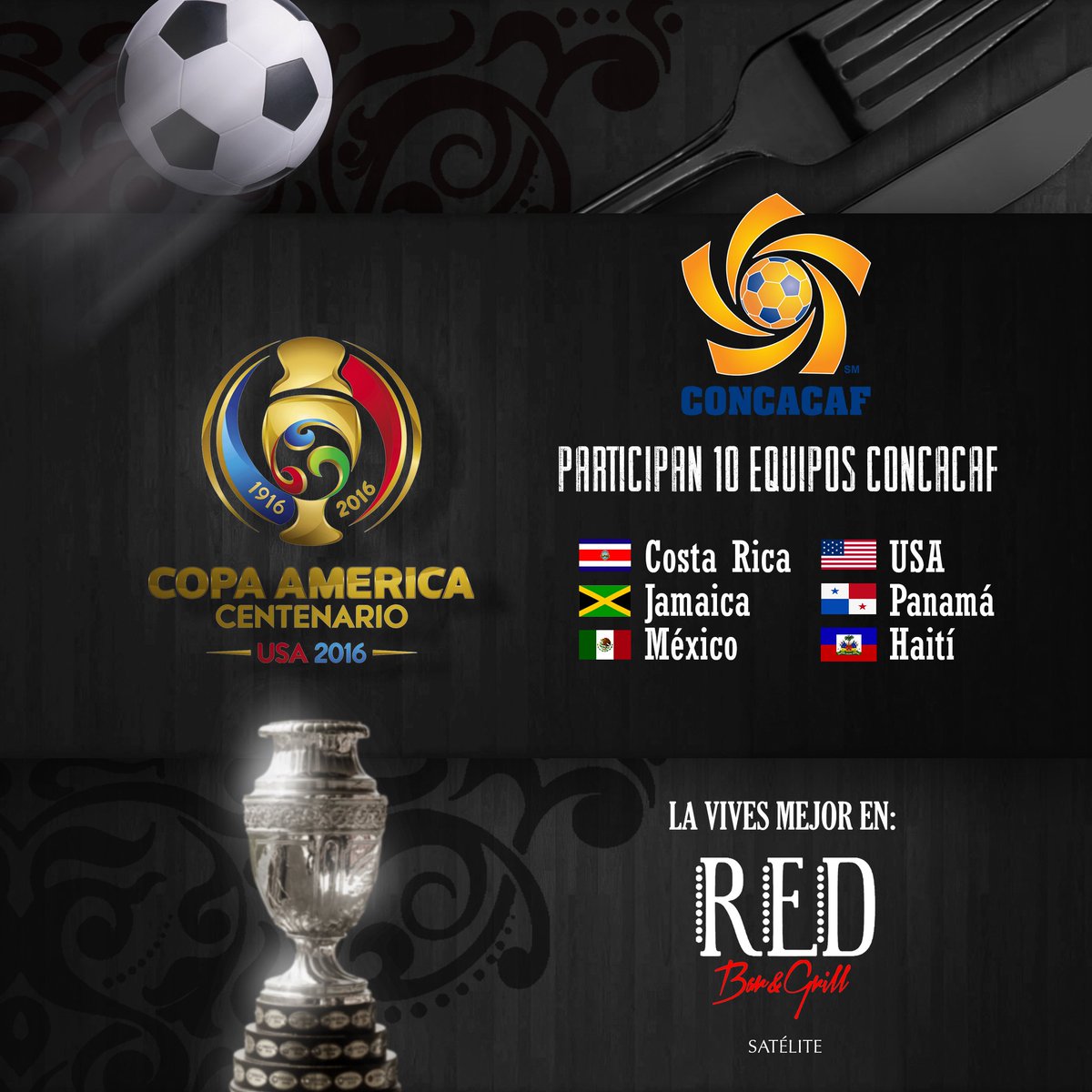 RedBarGrill's tweet photo. Todos los partidos de la #CopaAmerica
están en #RedBarSatelite. Disfruta del mejor ambiente y déjate consentir :) https://t.co/fIYI3aCOKd