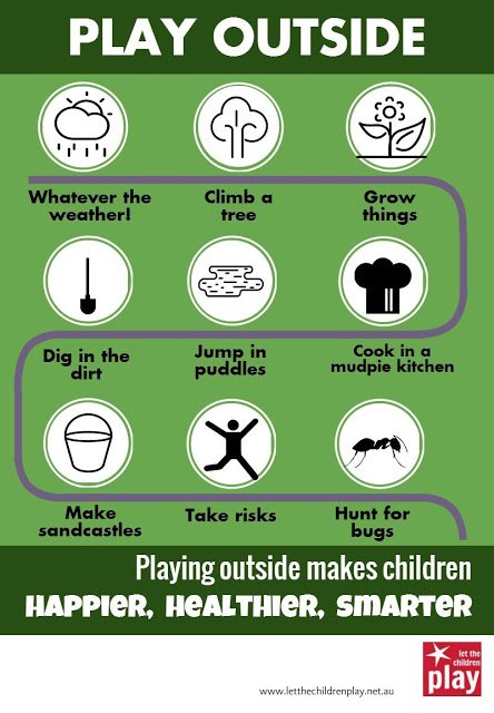 Playing outsides makes children HAPPIER, HEALTHIER, SMARTER. #PlayOutside