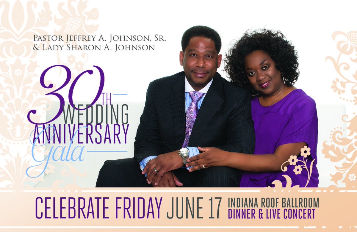 PasJAJohnson's tweet photo. Join us at @IndianaRoof THIS FRIDAY to celebrate our 30th Wedding Anniversary! Tickets are still on sale for $65! https://t.co/D0aqfKE9sh