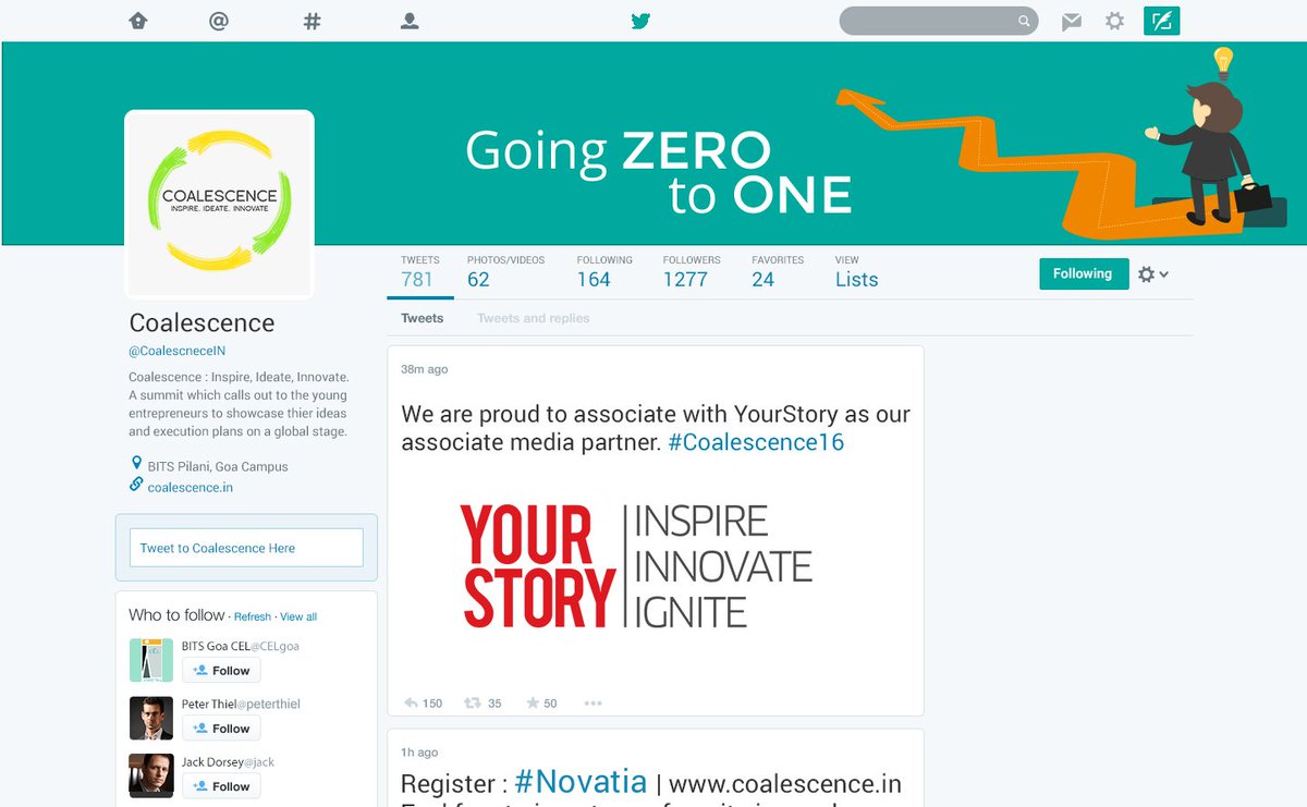 CoalescenceIN's tweet photo. We are proud to associate with @YourStoryCo as our Associate Media Partner.

#Coalescence16 https://t.co/yvZvGBpczn
