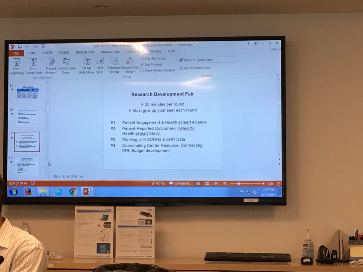 H_eHA's tweet photo. Research Development Fair - 4 stations to learn about @Health_eHeart @H_eHA @PCORnetwork #CVHCRG https://t.co/Q7e7APwOww