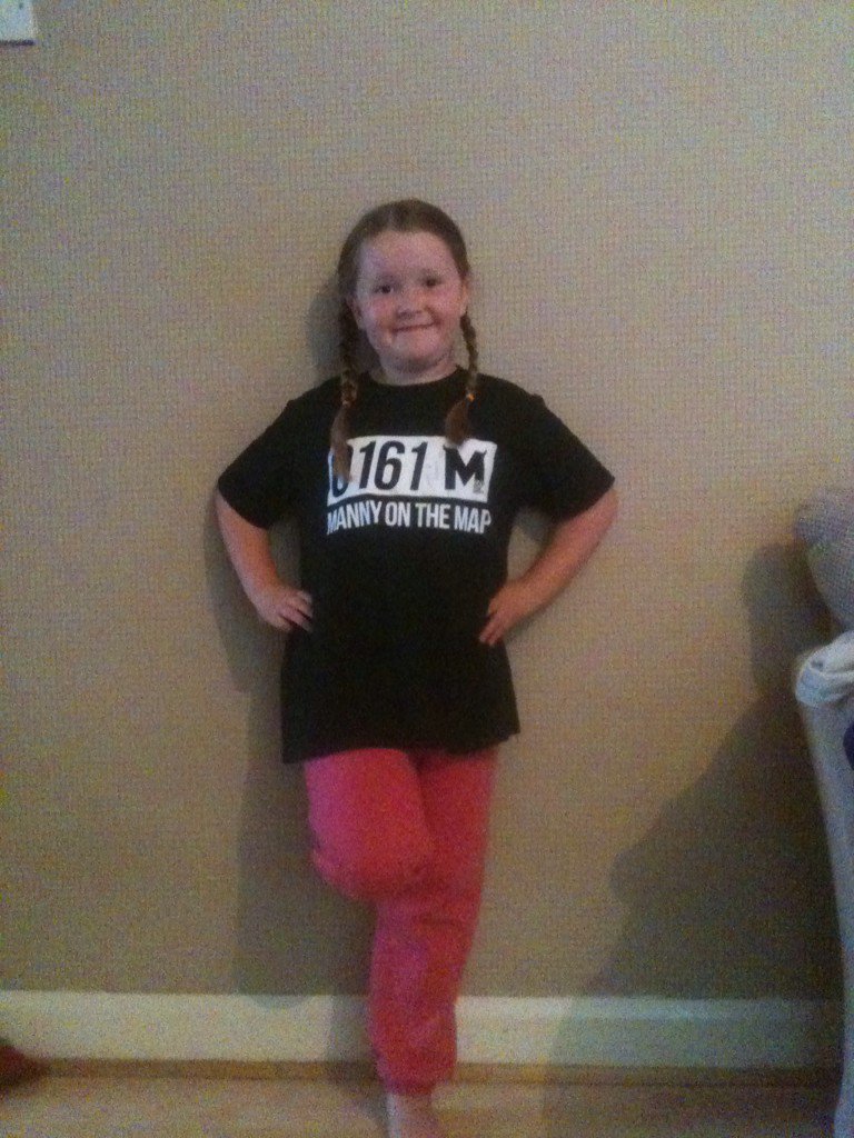 wichwoss's tweet photo. Daughter repping the 0161 @TheBugzyMalone cheers for sorting a tshirt for her she loves it #mannyonthemap https://t.co/0KnBpDKebi