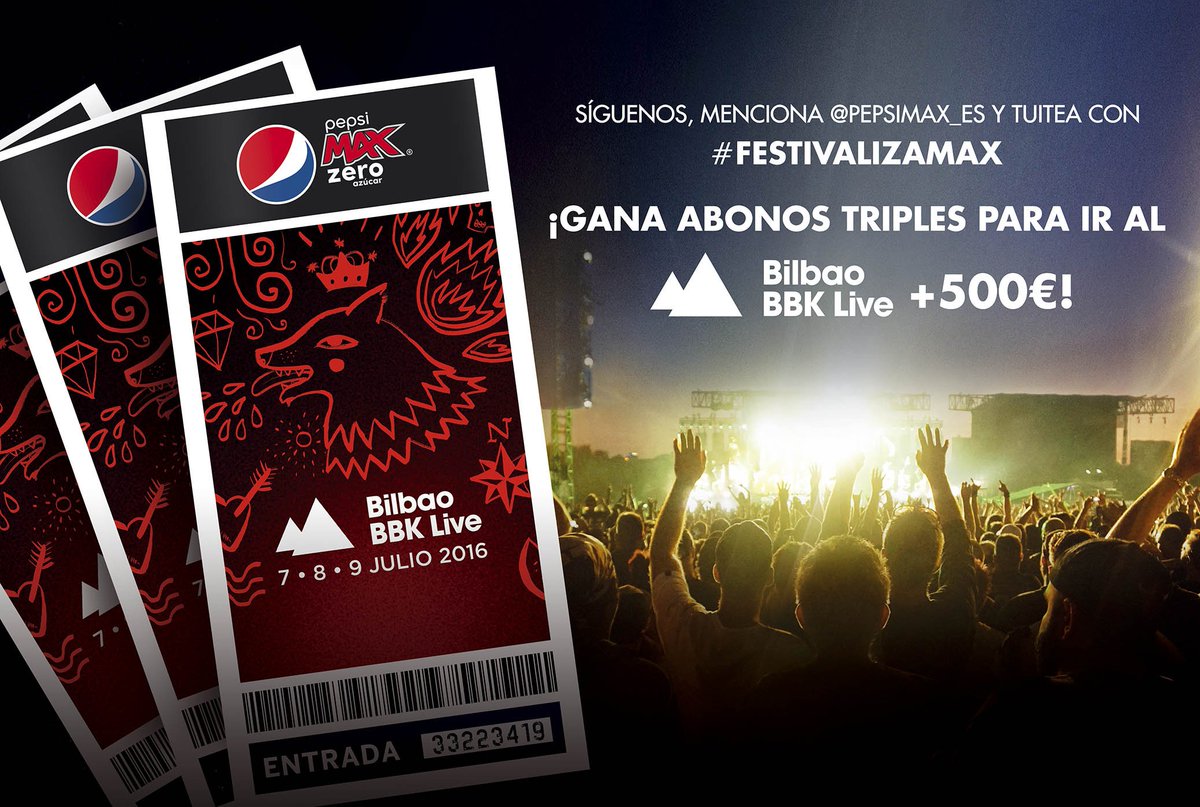 ¿Quieres vivir el <a href="/bilbaobbklive/">Bilbao BBK Live</a> al MÁXIMO?¡Sorteamos ABONOS TRIPLES + 500€! Sólo hoy con #FESTIVALIZAMAX