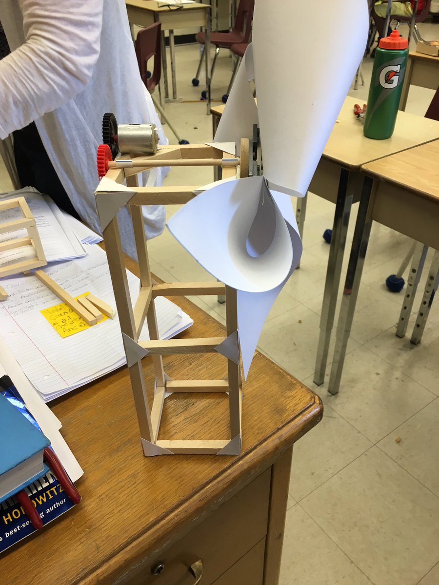 Following steps through to build the windmill in 7/8 science
