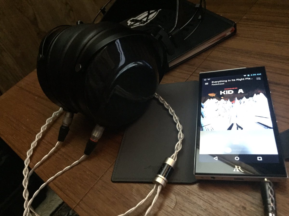 portable transcendence: @mrspeakers ETHERC <a href="/dhc_audio/">Double Helix Cables</a> via <a href="/AR_HIFI/">Acoustic Research</a> ARM2 rockin <a href="/radiohead/">Radiohead</a>