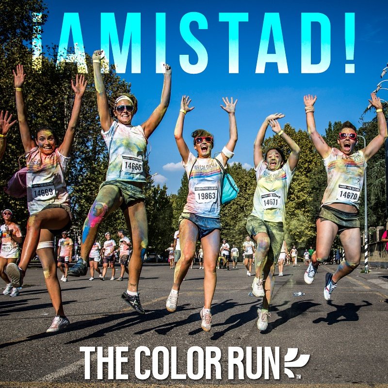 TheColorRunCol's tweet image. Las amistades te llenan de alegrías! Etiqueta a tus amigos! #thecolorrun #TCResamistad