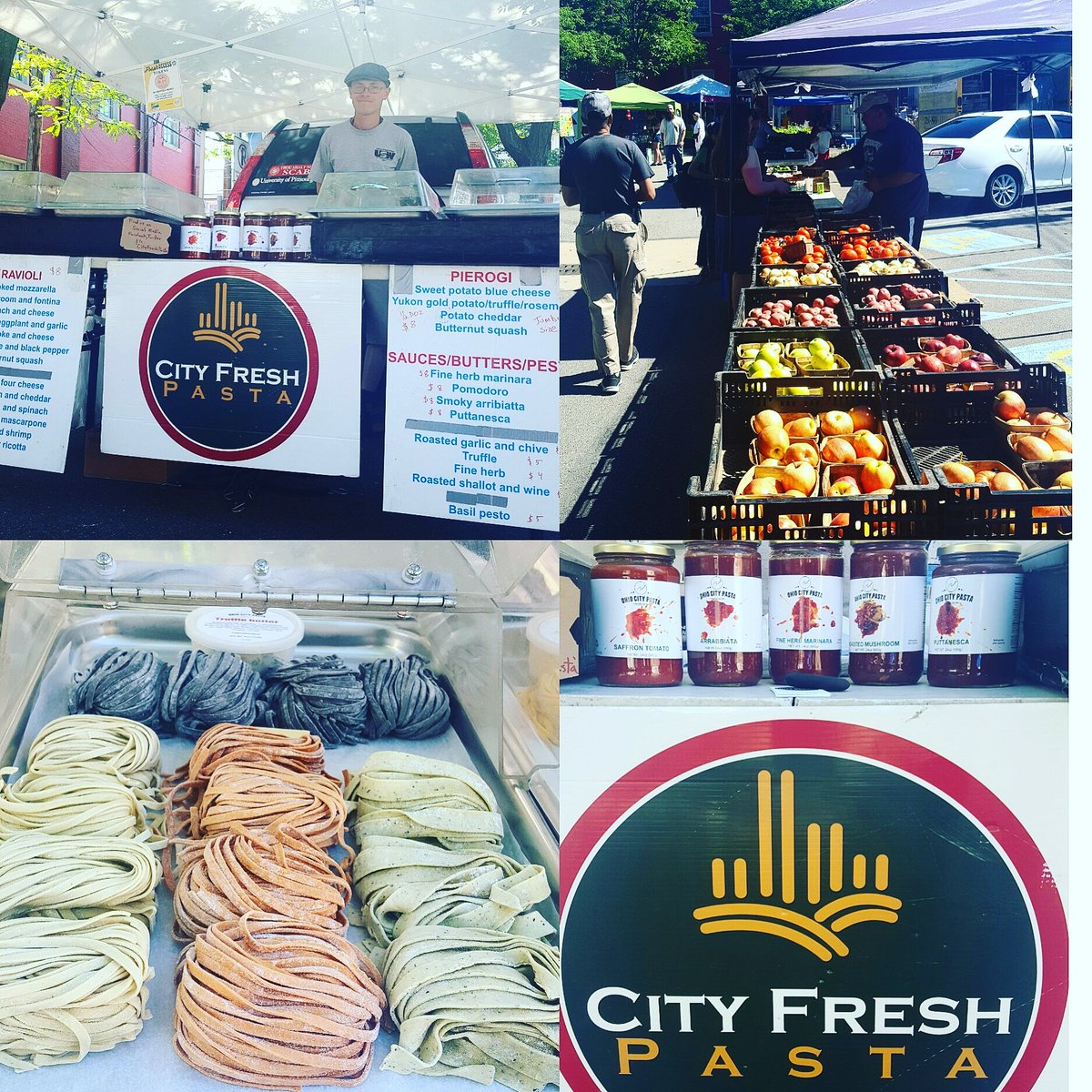 CFPCAFE's tweet photo. Here at the @CitiparksEvents @southsidepgh #FarmersMarket til 7 today! #freshpasta #freshaccess #eatlocal #pghfood https://t.co/zTncgWl5EG
