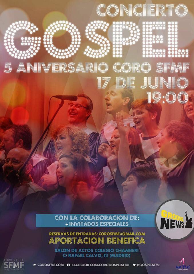 GrooveNews_es's tweet photo. Decimos hasta luego por el momento, colaborando con el coro gospel SFMF, ¿os apuntáis? https://t.co/Cf70RDOLra
