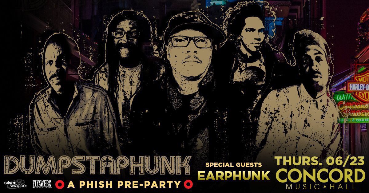 fiyadept's tweet photo. JUST ADDED: @EARPHUNK to join @Dumpstaphunk at @ConcordHall Thurs. 06/23 for a #Phish wknd! https://t.co/ZCHYLfeyIM https://t.co/ICipESNghn