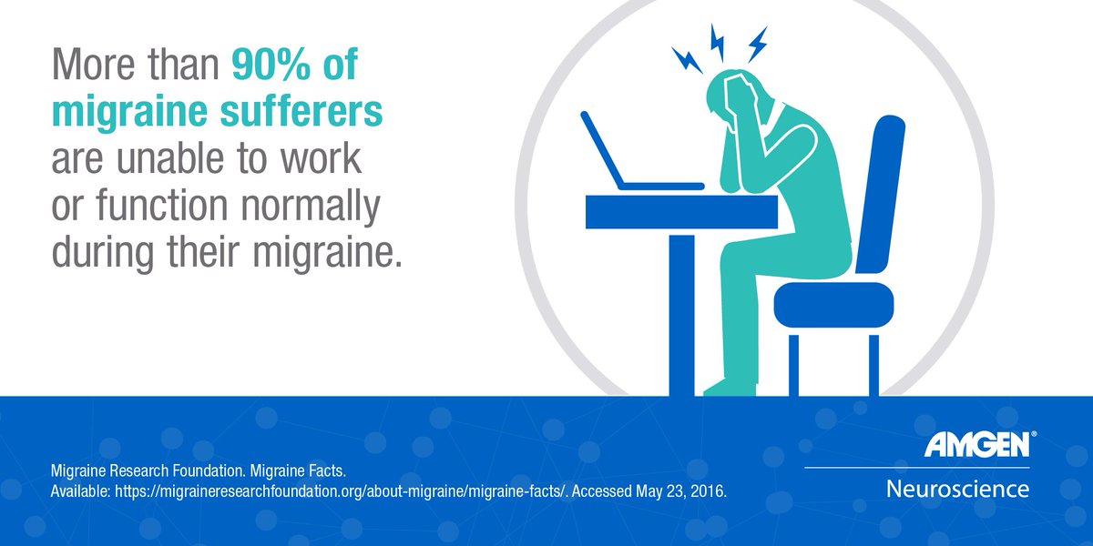 Amgen's tweet photo. #Migraine is an extremely debilitating disease. Help us to raise awareness to support patients during #MHAM https://t.co/IseBNjMC1k