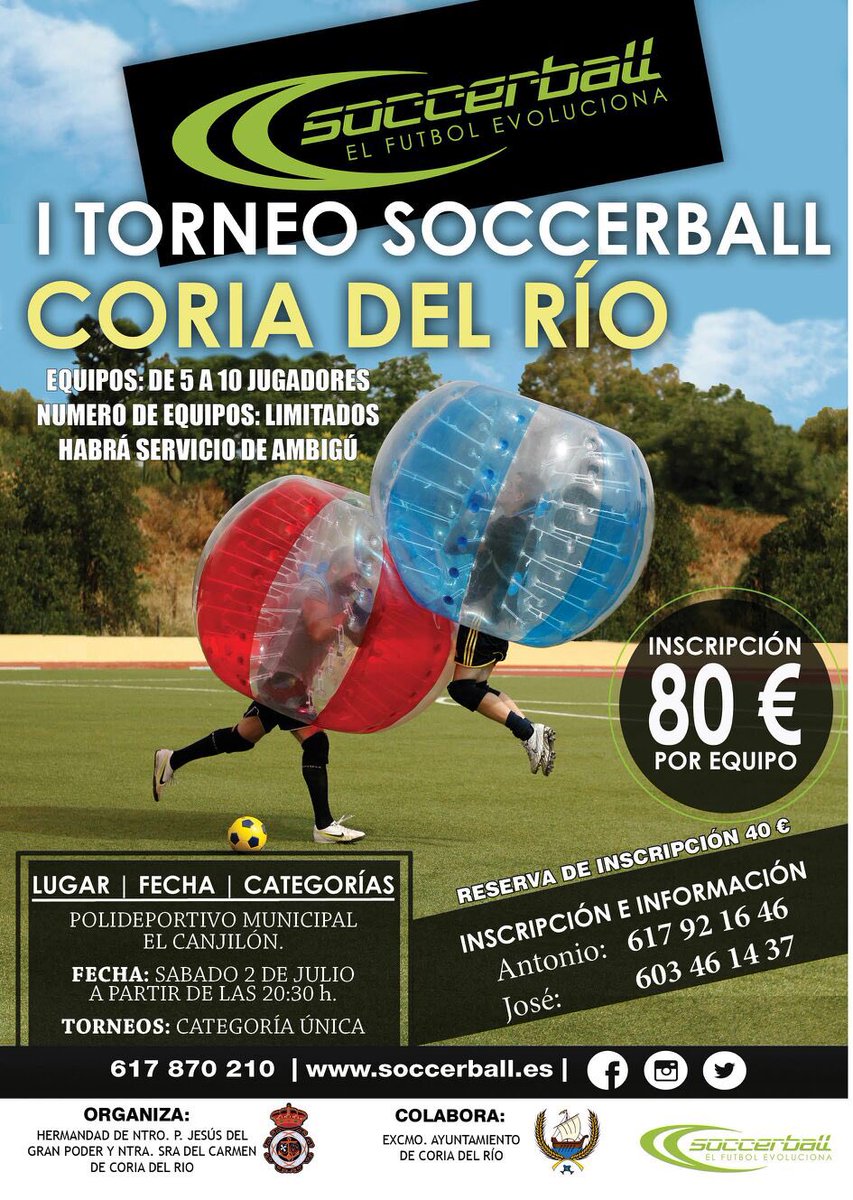 HdadGPoderCoria's tweet photo. ¿Quieres pasar un buen rato de forma diferente? Conoce otra manera de jugar al fútbol, divertida y en buen ambiente. https://t.co/vVehMgjoNo