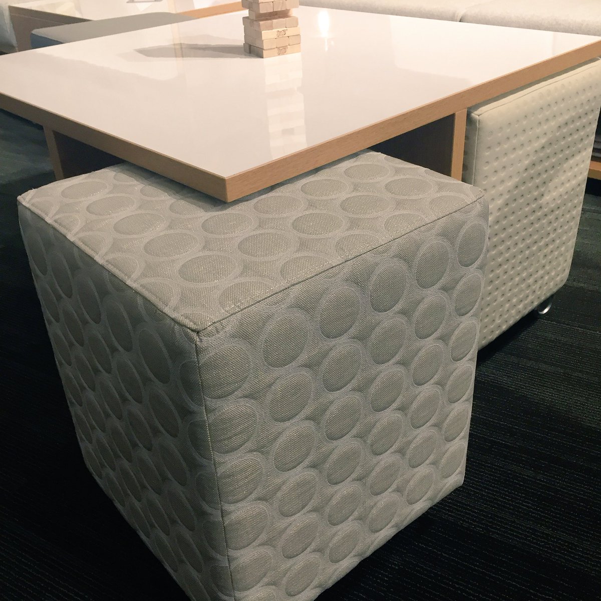 Carnegiefabrics's tweet photo. Spotted: fun install of Monocle Embroider @AISSystems! #NeoCon2016 #xorel https://t.co/a6ifF8Zu2l