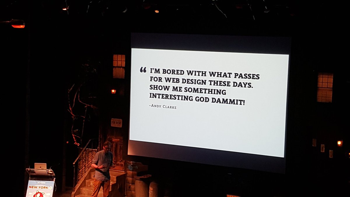 Music &amp; Comedy. Great talk <a href="/ebrunborg/">Espen Brunborg</a> #smashingconf