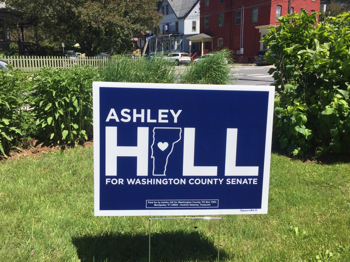 It's a Sign! Ashley Hill is headed to the 2016 Senate in Washington County with Your Help! #VTPoli #VTDemocrats