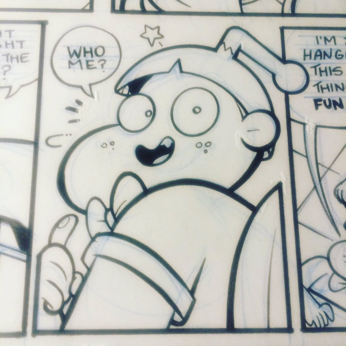 JarrettWilliams's tweet photo. Currently drawing Squelch, one of my favorite 8th graders in Hyper Force Neo.#comics #HyperForceNeo #inks @Z2comics https://t.co/AROeuIeQz0