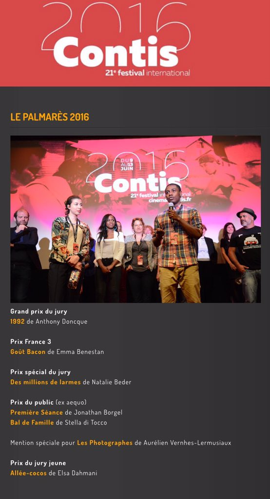 AlleeCocos's tweet photo. @AlleeCocos remporte son premier prix : le Prix du Jury Jeune du 21e @festivalcontis https://t.co/fJ32cap3x6