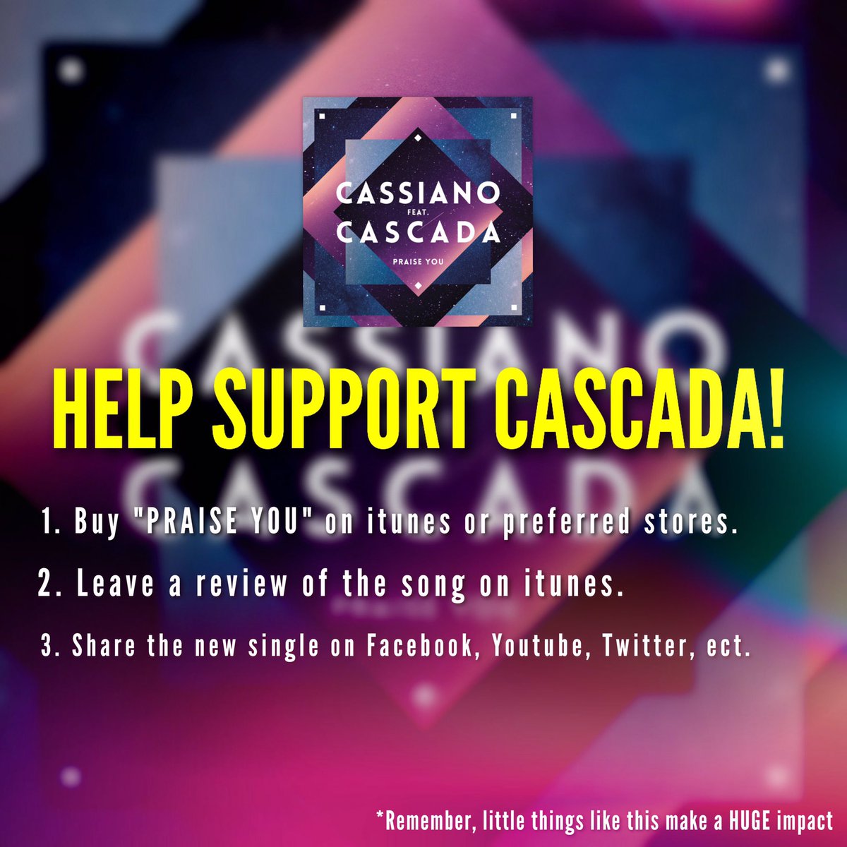 Help support <a href="/cascada_music/">Cascada</a> 's comeback! 
lnk.to/praise_you
#PRAISEYOU