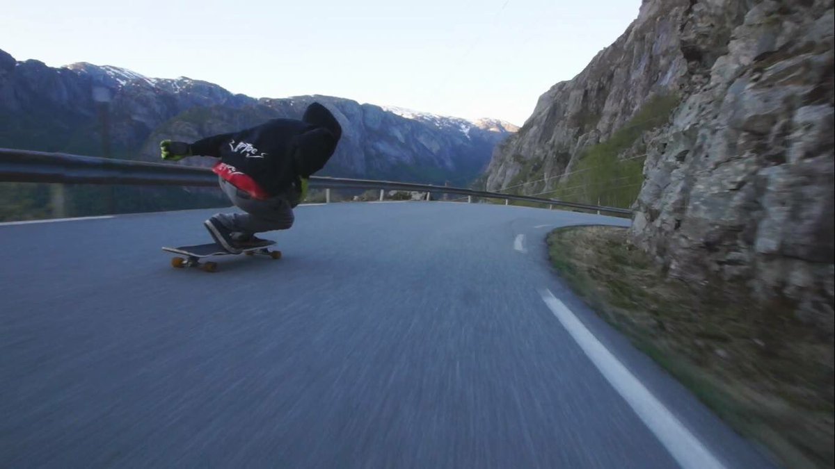 Kim M. Anderssen sweeping turns in Lystboten, Norway. #GRNTM #abec11wheels