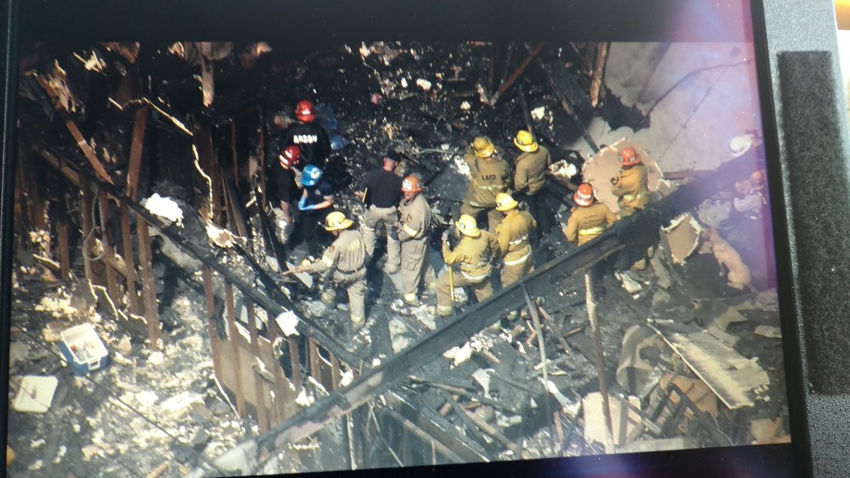 Westlake fire more bodies found inside building <a href="/lafd/">LAFD 🔥</a> &amp; cadaver dog inside burned out building <a href="/KCBSKCALDesk/">CBS LA Assignment Desk</a>