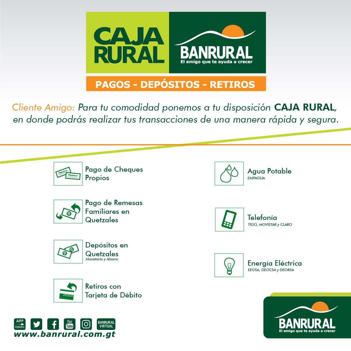 Banrural Guatemala on Twitter: "Consulta la ubicación de nuestras CAJAS