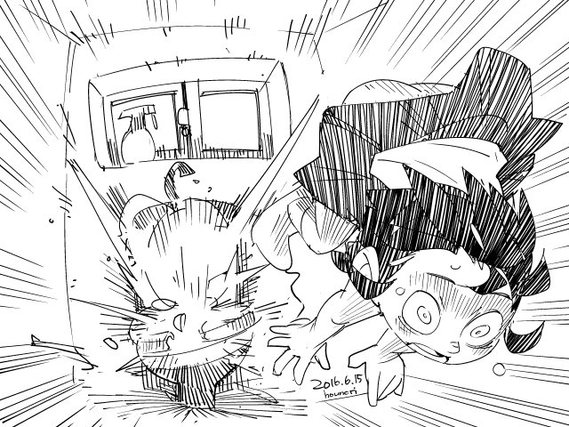 お絵描き:爆発する便器 