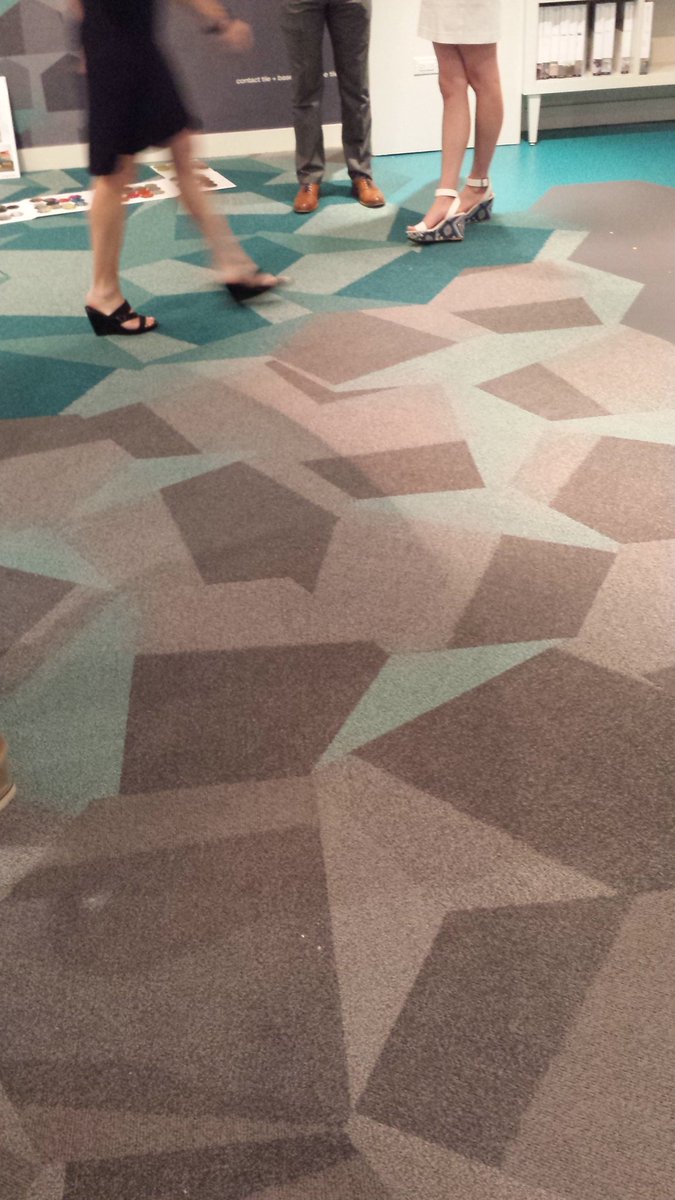sarahcolandro's tweet photo. Shaw continues on a roll of exciting new shapes & colors in flooring! #shaw #ASIDNeocon #neoconography https://t.co/hSZI2BMjuD