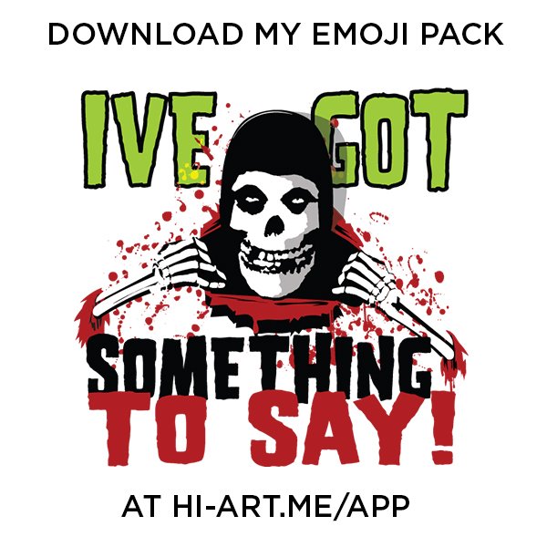 themisfits's tweet photo. FREE @theMisfits Emoji Pack in the new upgrade @hiartapp - make your txts Fiendish! https://t.co/nqXv043UW0 https://t.co/Kz6TiyzGr3