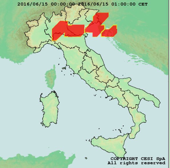 Ore 1.20: la concentrazione di fulmini, fonte Sirf