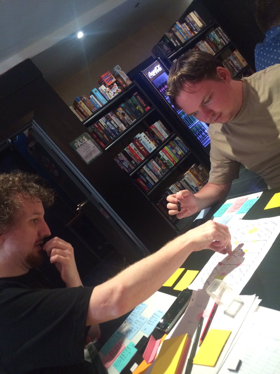 Hard at work on a new game today! #hockey #indiegame #gamedev #onlyhalfofusarepictured