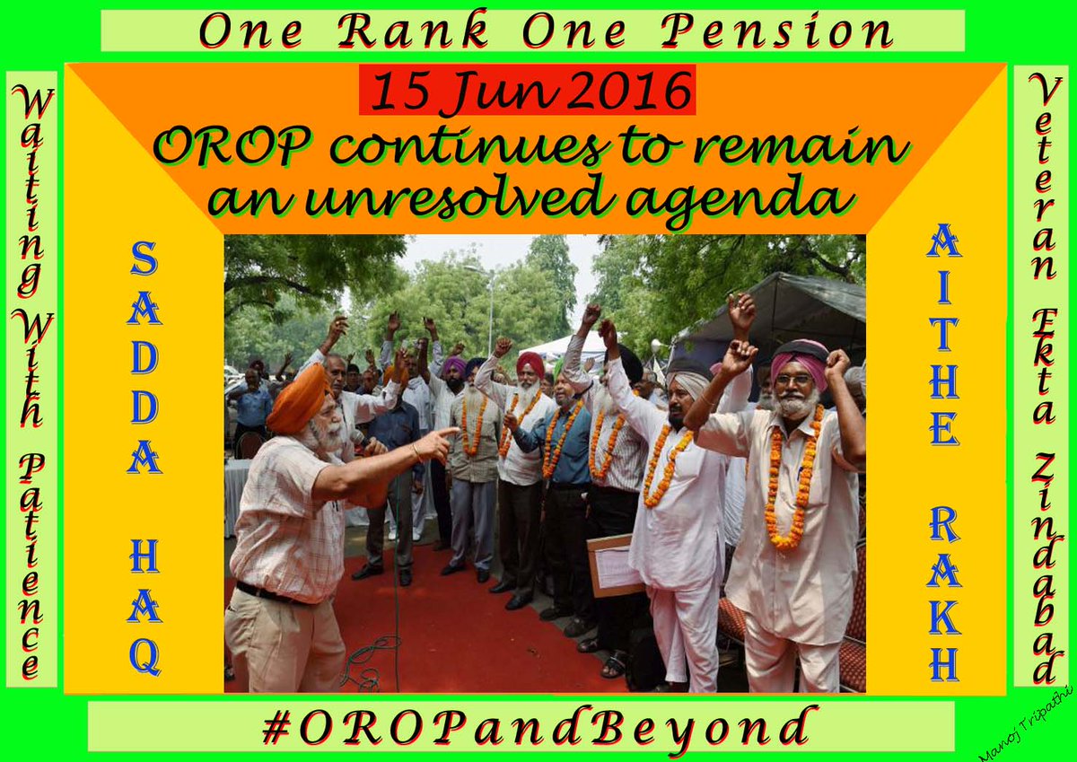 MissionOROP's tweet photo. #OROPandBeyond There is no stopping till Undiluted OROP becomes a reality. The fight has moved to the Courts too. https://t.co/UKE68mRgMq