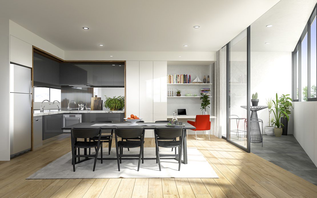 Paramount3166's tweet photo. Sleek cabinetry with stone benchtops and pearlescent finishes give interiors a polished glow https://t.co/z2GRsLPZ1N https://t.co/IZfD9NLB9u