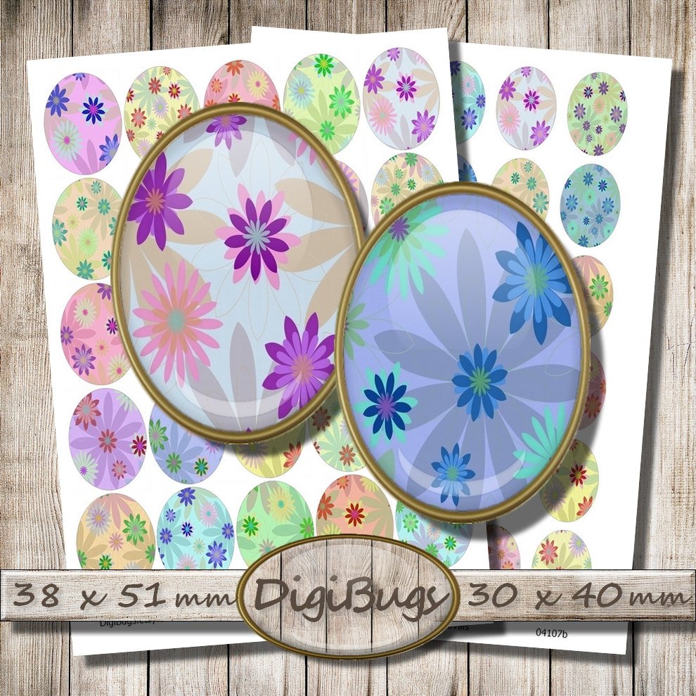 CraftyBugs7's tweet image. Easter Digital Collage Sheet, Floral Pattern, 38 x 51 mm, 30 x 40 … tuppu.net/b8dcb94a #DigiBugs #SpringPattern