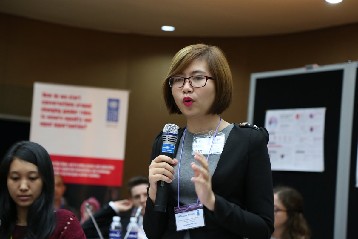 UNDPasiapac's tweet photo. "To unlock the youth potential we need to engage w/them on social activities" - Phan Thi Thuy Dung @UNDPVietNam https://t.co/VyVaHFPsKN
