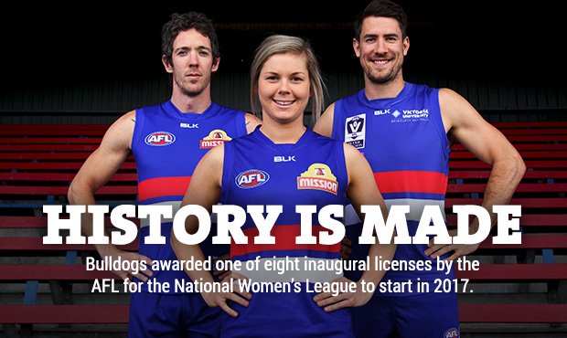 A HISTORIC moment…

We’ll have a Women’s Team in the inaugural national league.
bit.ly/1Q2KsbM #3teams1club