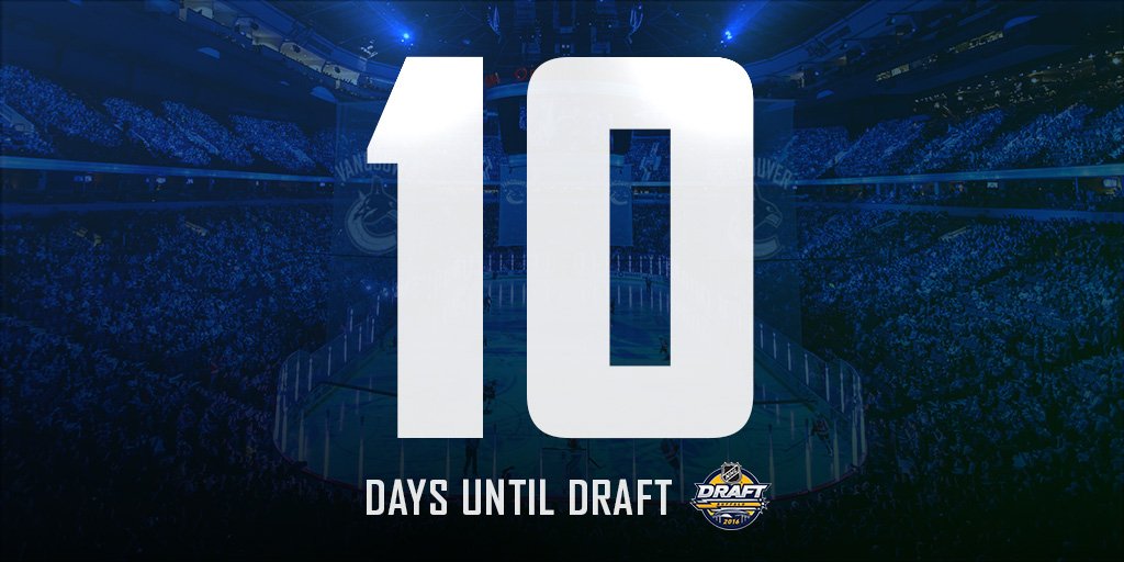 The countdown is on...  Where will you be when the #Canucksdraft 5th overall → ow.ly/KYTe301gbPF https://t.co/TVEkj8Y4yS