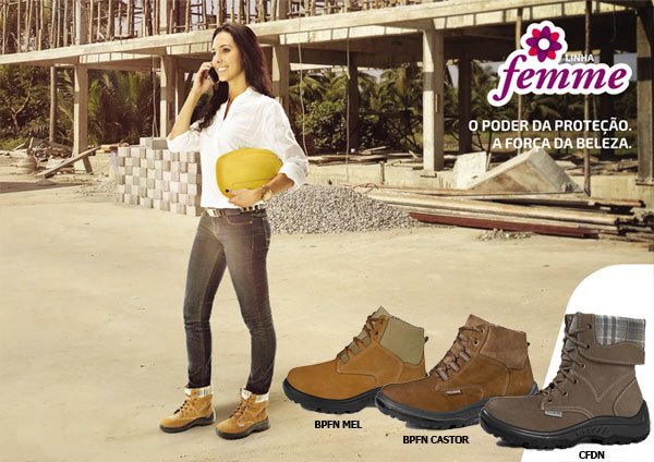bota de segurança feminina confortavel